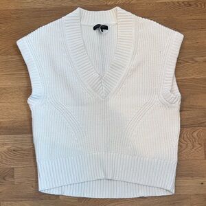 Banana Republic Cream Knit Sweater Vest